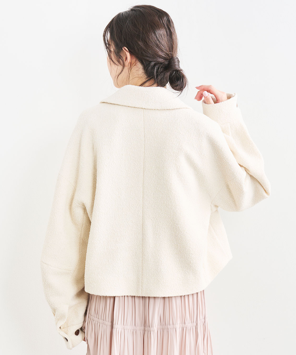 SALE】COCODEAL ブークレステンカラーショートコート 75619249|apricot