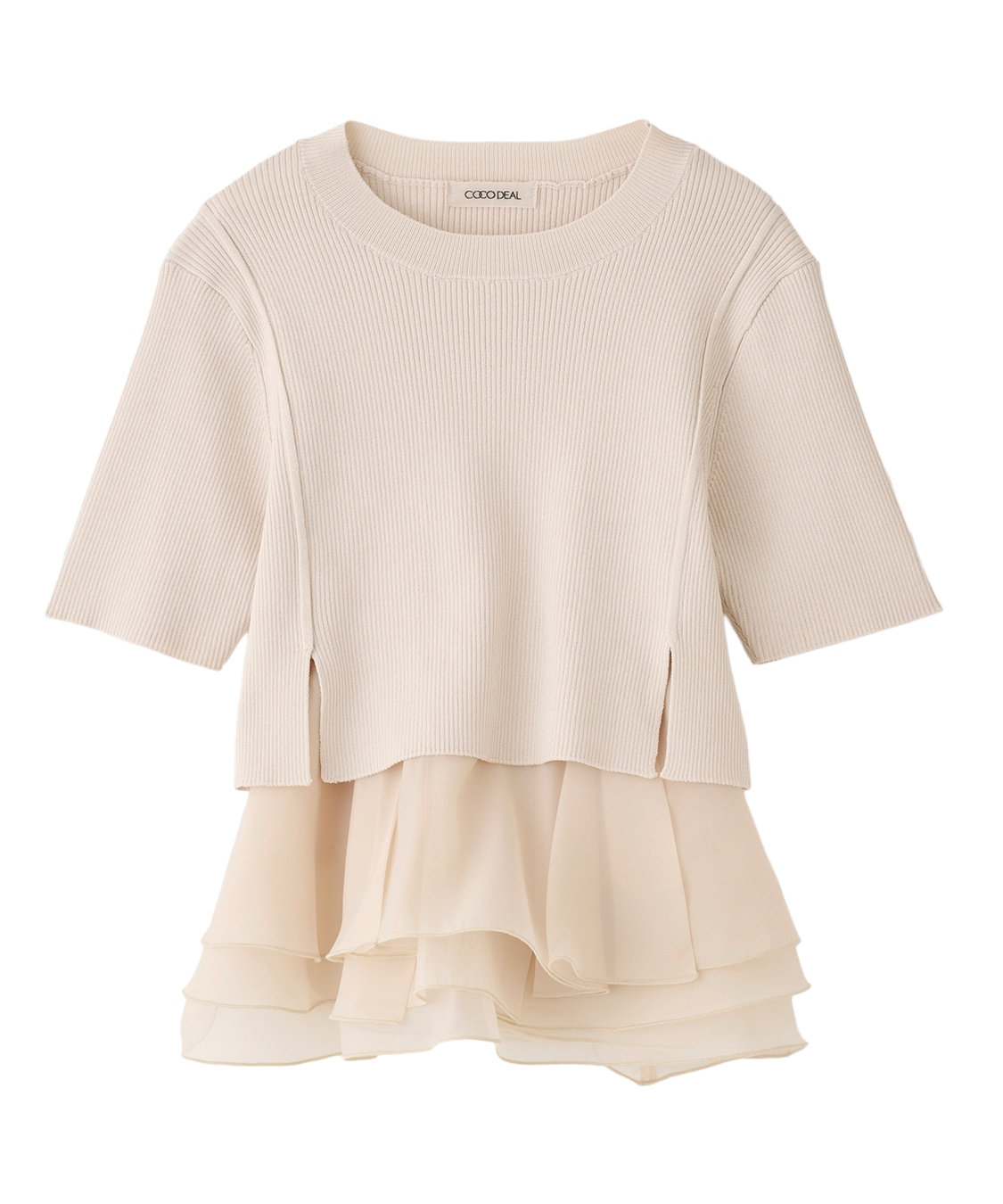 COCODEAL ペプラムブラウスセットニット 76331487|apricot online shop