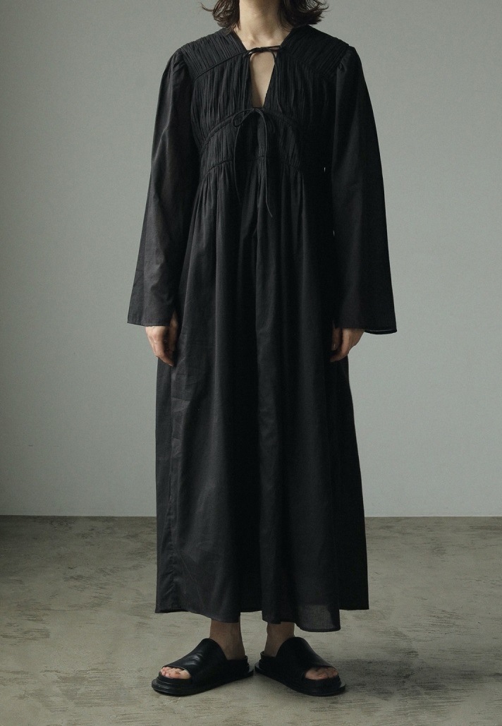 anuke Cotton Gather Onepiece 62420308|apricot online shop