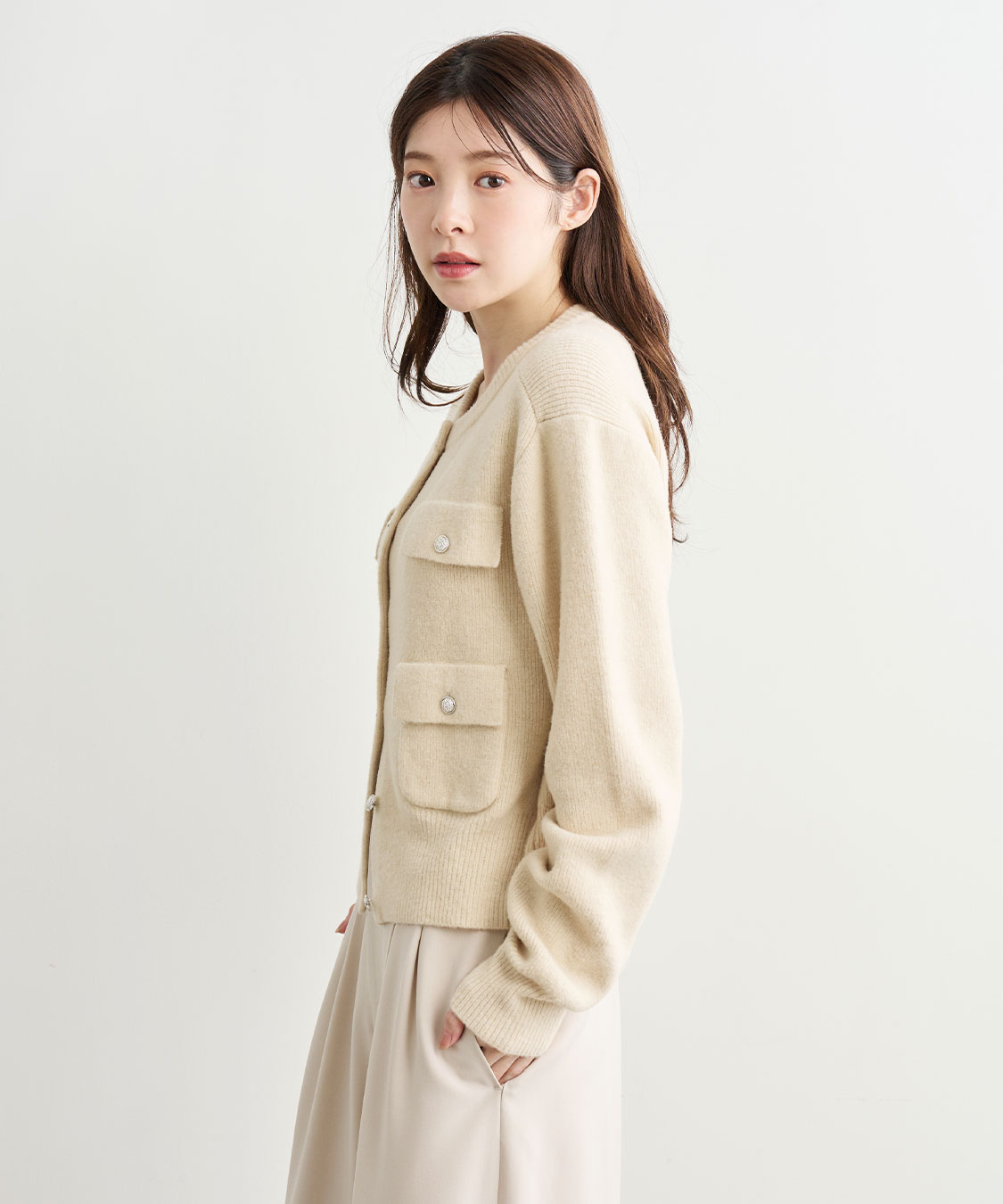 COCODEAL ブークレ―ポケットカーディガン 75733449|apricot online shop