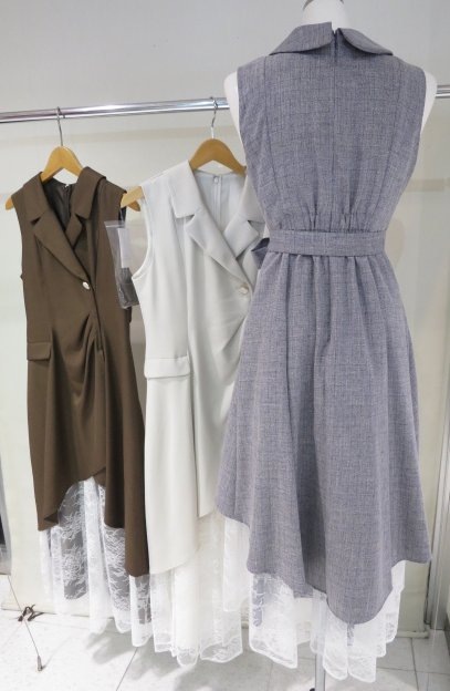 SALE】 dazzlin ドレープタックレイヤードワンピース 0225303021