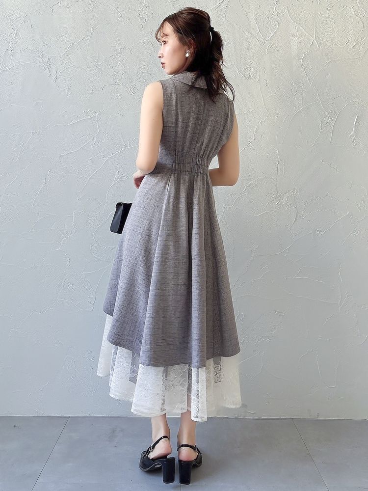 SALE】 dazzlin ドレープタックレイヤードワンピース 0225303021