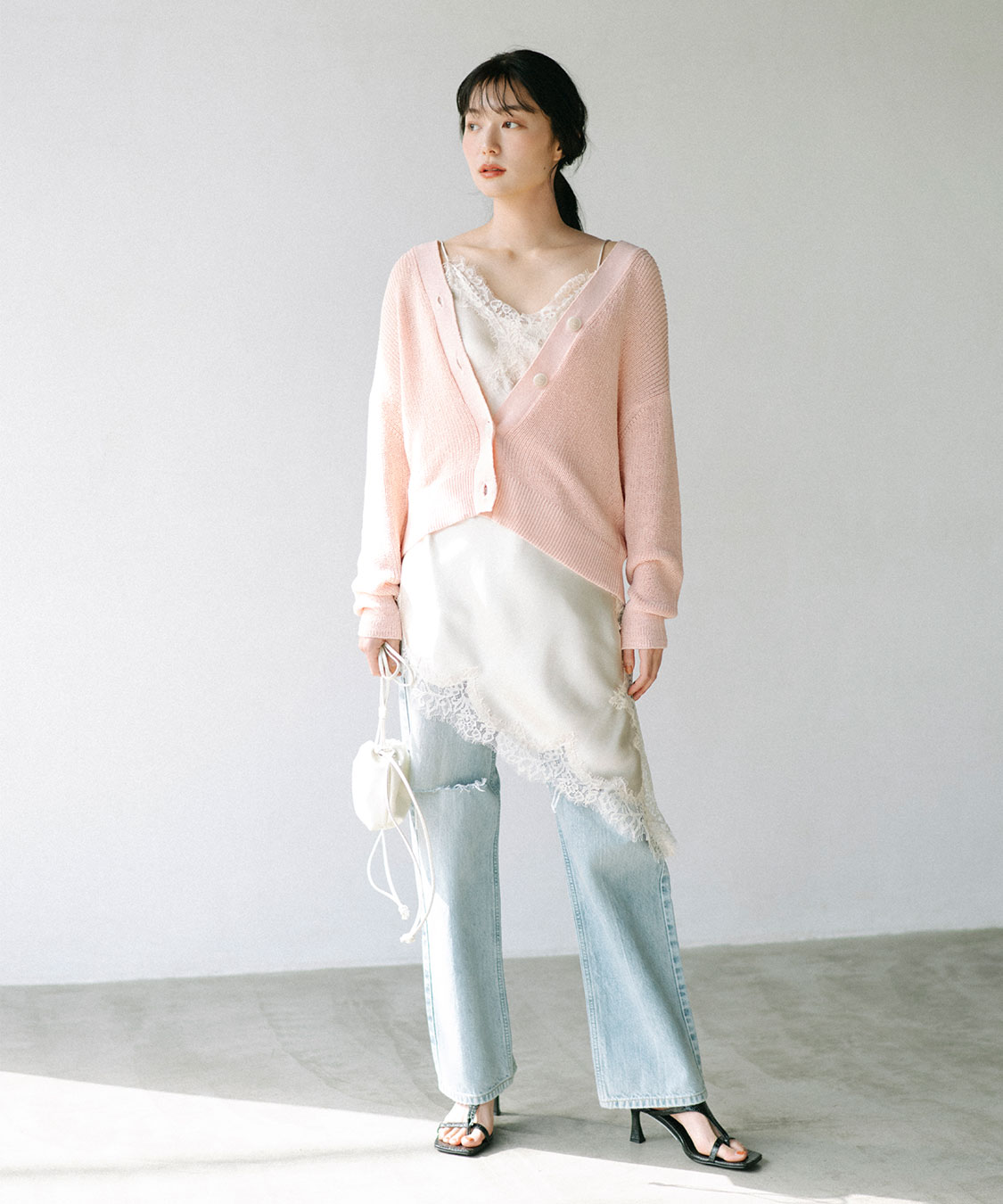 COCODEAL レーストリムサテンキャミソール 76218389|apricot online shop