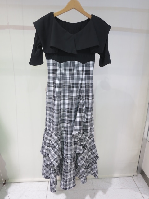 【dazzlin】ラッフルマーメイドコンビワンピース(ブラック) ダズリン dazzlin ラッフルマーメイドコンビワンピース