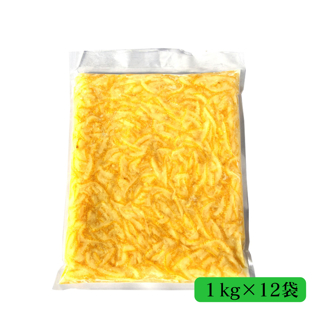 木頭柚子　果皮スライス（2mm） (冷凍) 12kg(1kg x 12袋)　[要冷凍]