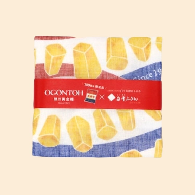 黄金糖オリジナル 友禅はんかち（裏 ピンク色）