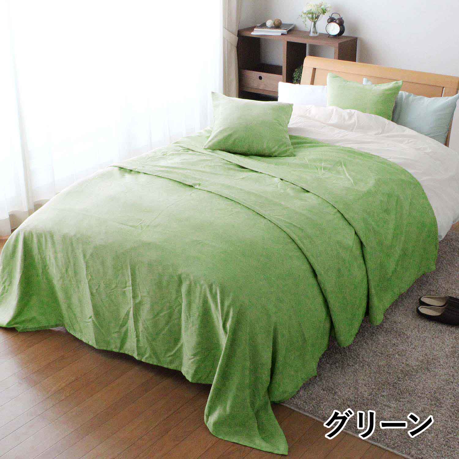 未使用ソファーカバーペイズリーマルチカバー緑色サイズ約200