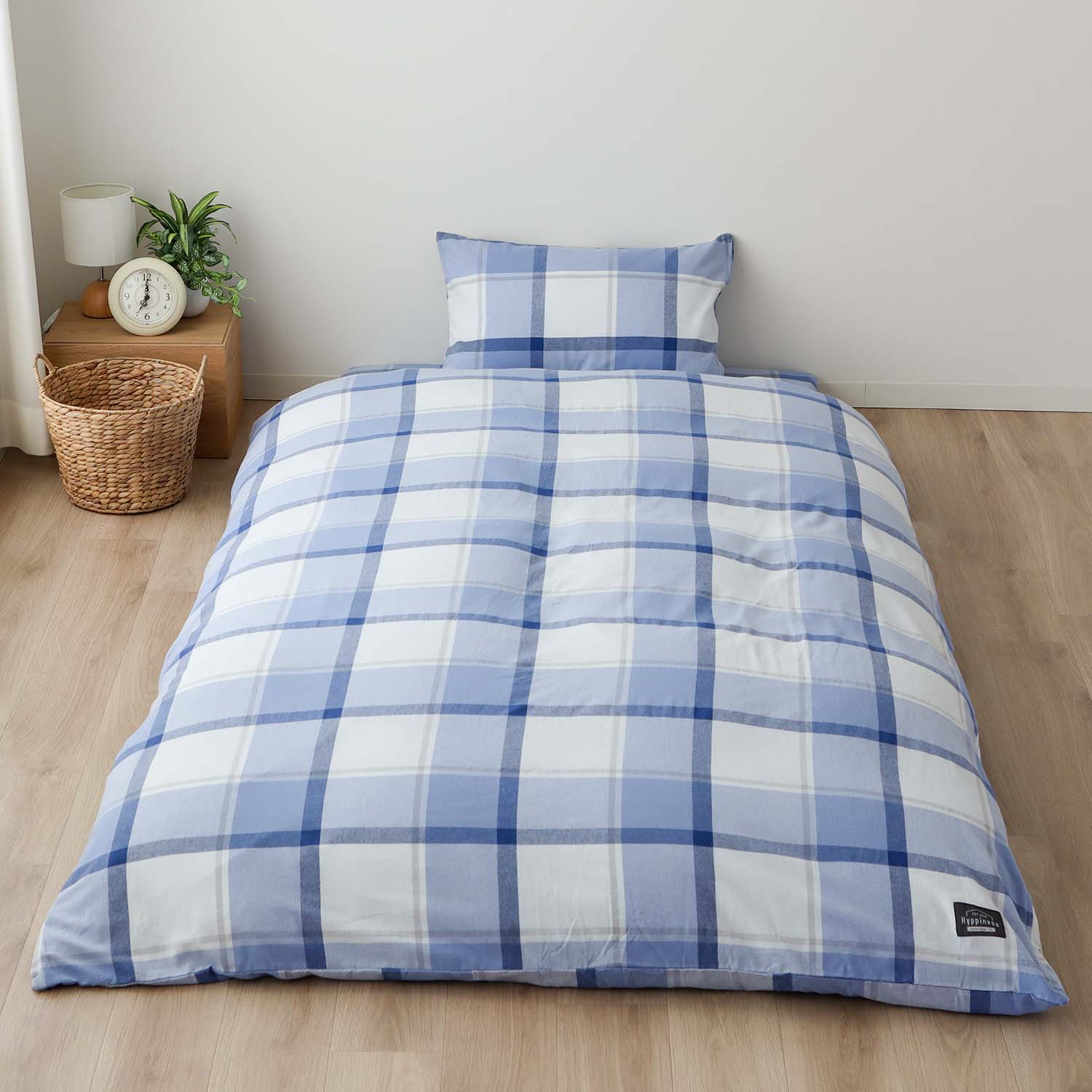 先染洗いざらし 綿100% チェック 掛ふとんカバー ビルン