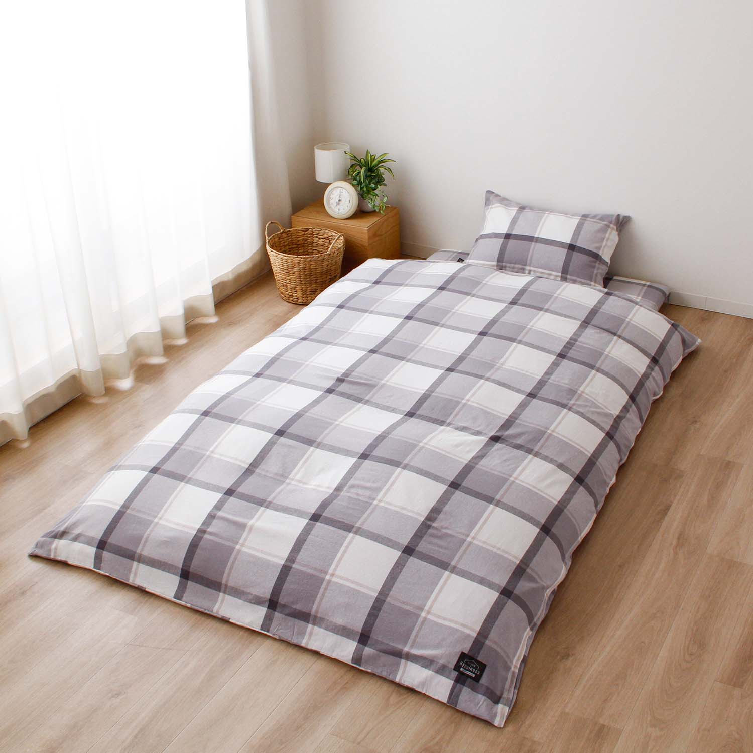 先染洗いざらし 綿100% チェック 掛ふとんカバー ビルン | 布団・寝具  