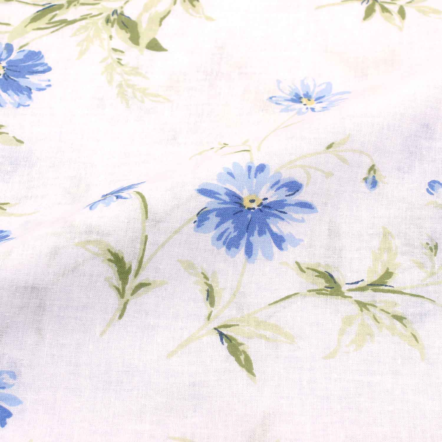 両サイドファスナー 掛ふとんカバー ピンク ブルー 綿100％ ボタニカルガーデン 着脱簡単