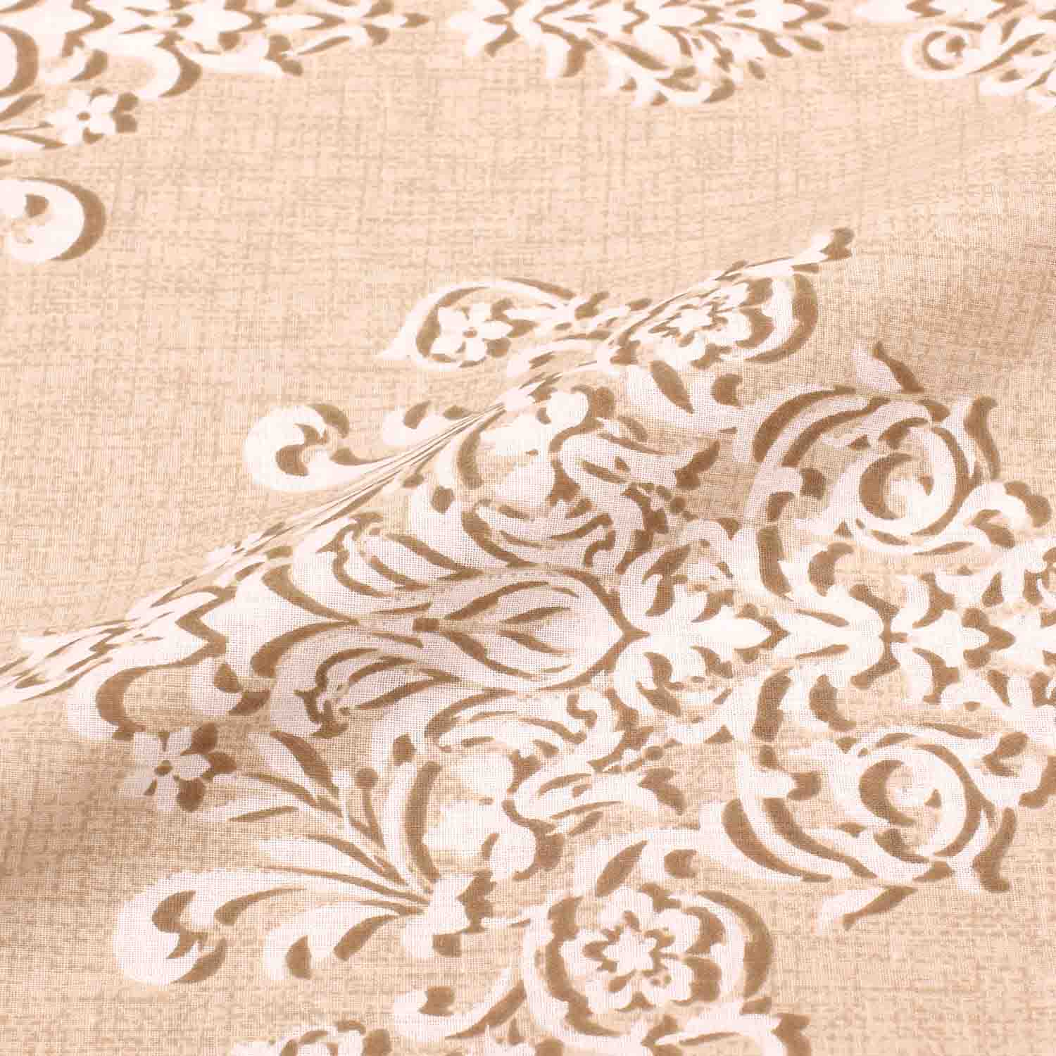 両サイドファスナー 掛ふとんカバー ブルー ベージュ 綿100％ ダマスク 着脱簡単