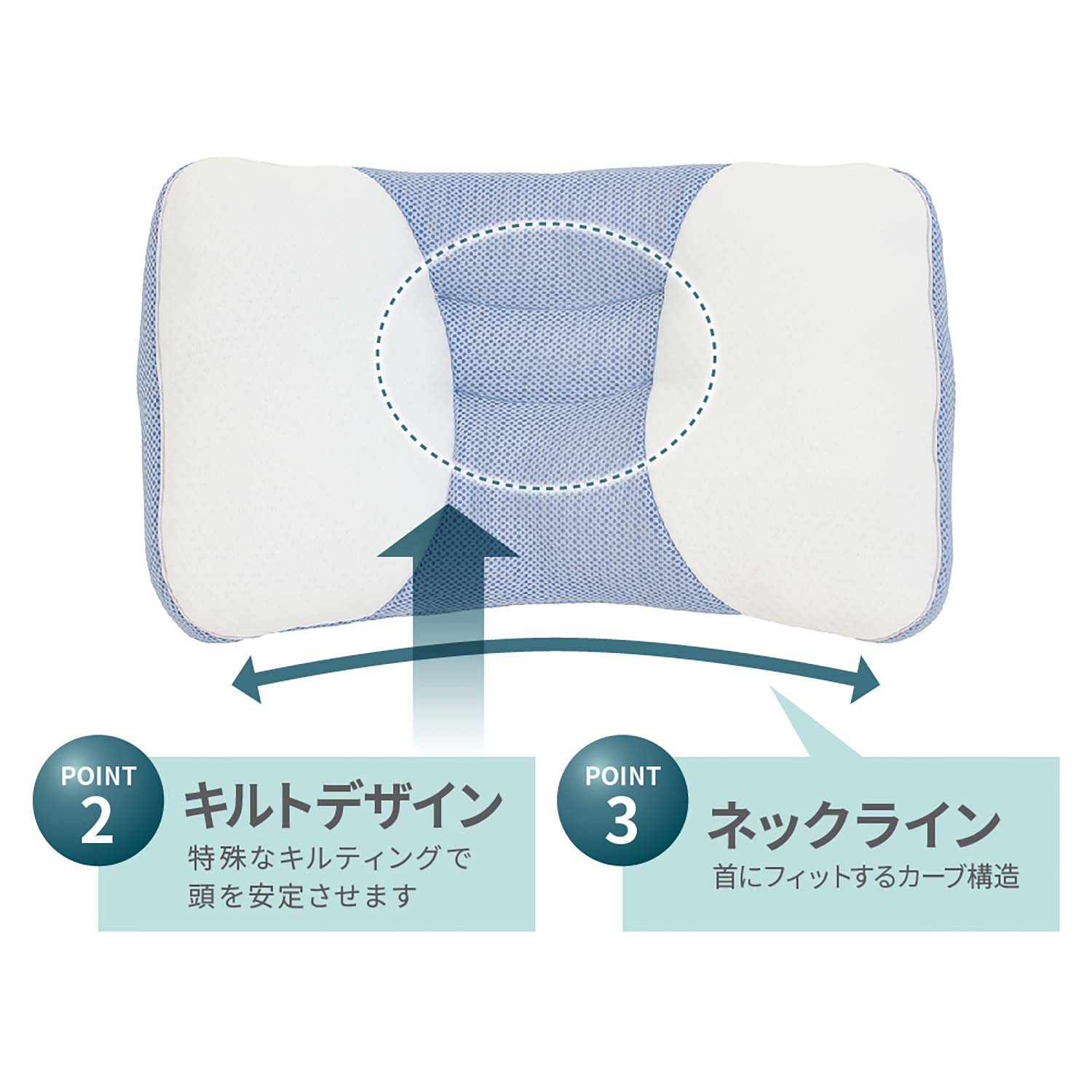 二層式パイプまくら