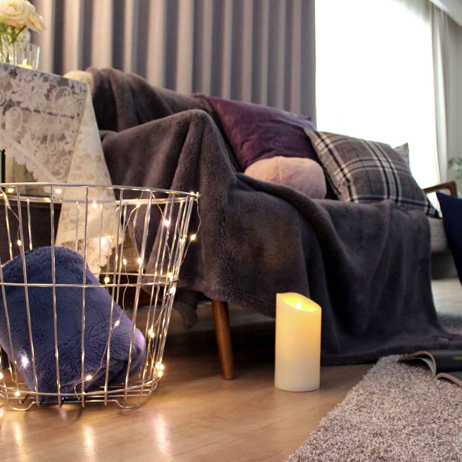 ふんわりシープボア ニューマイヤー毛布 シングルサイズ ヒュピネス