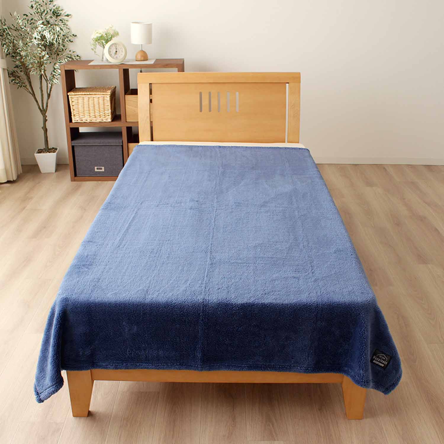 ふんわりシープボア ニューマイヤー毛布 シングルサイズ ヒュピネス