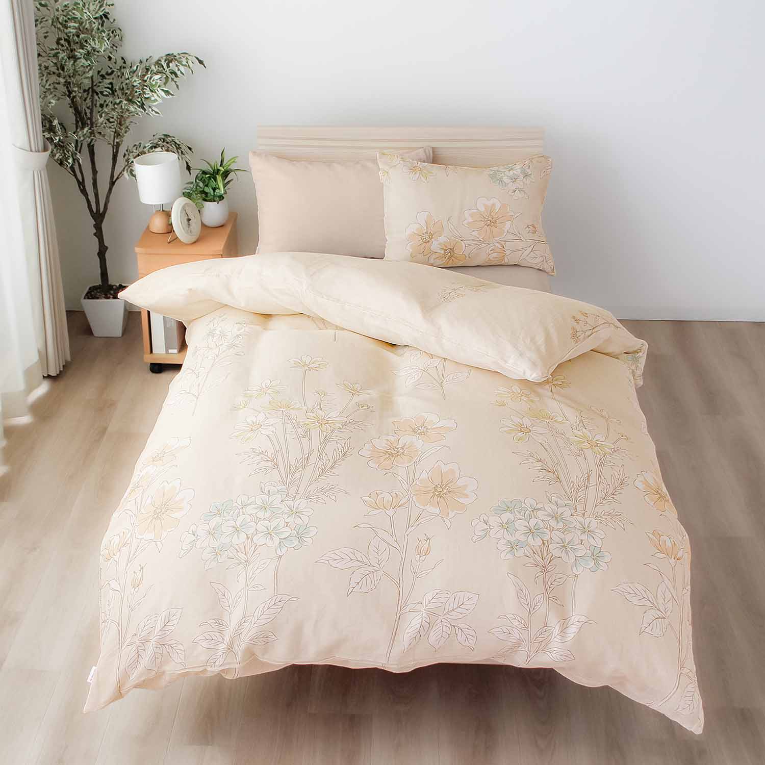 SEK抗菌防臭加工 掛ふとんカバー 綿100％ 二重ガーゼ ボタニカル