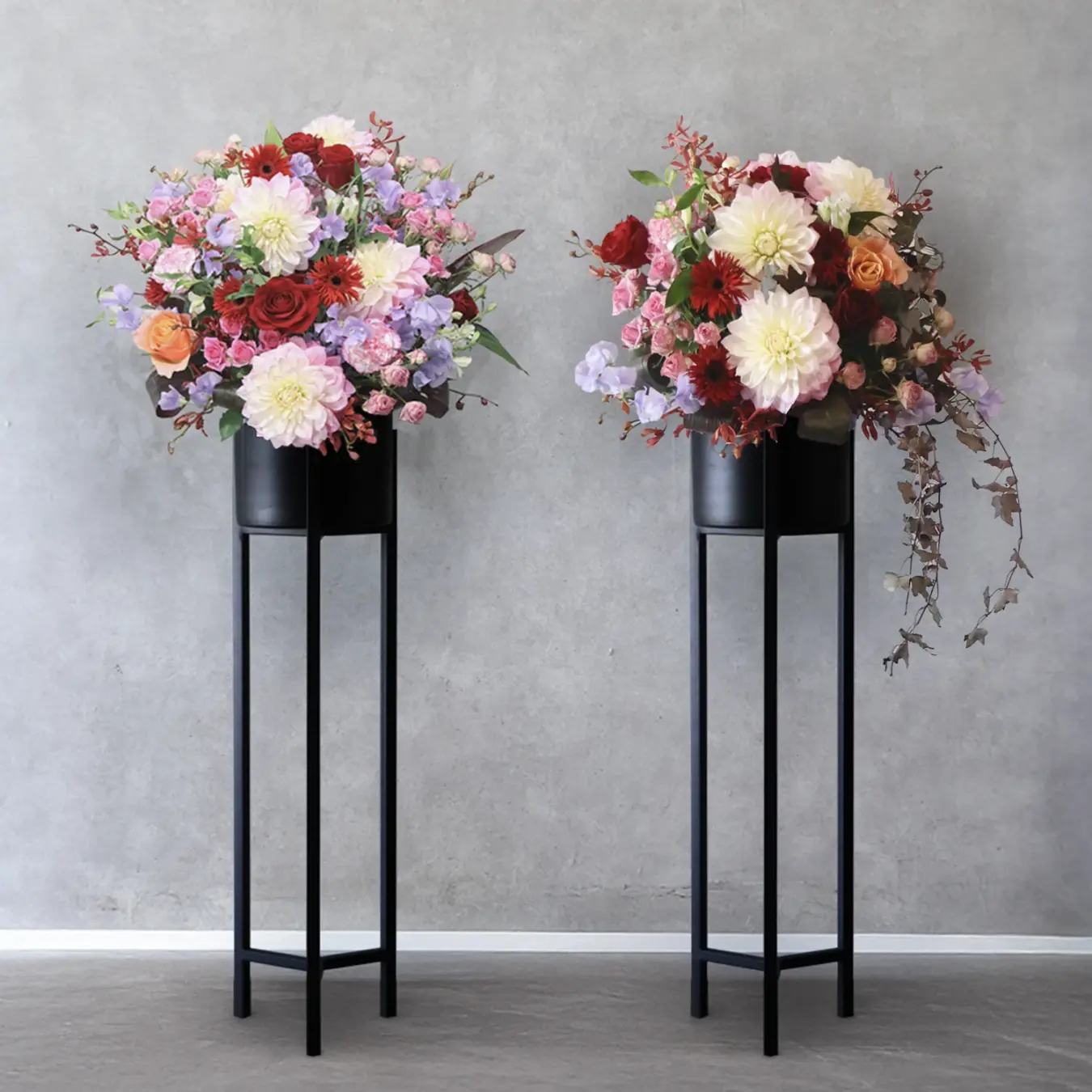 【省スペース設計】コンパクトスタンド2基セット　入り口周りを華やかに