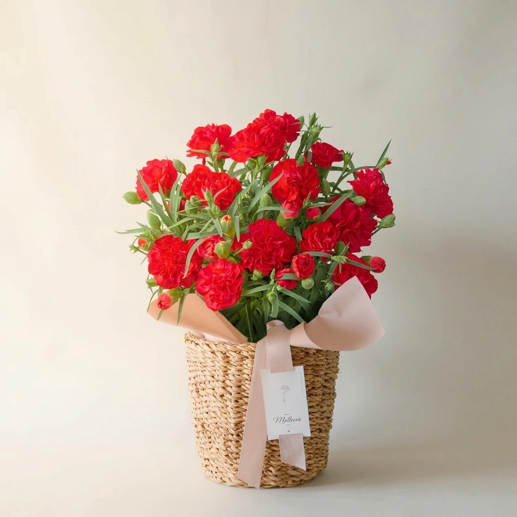 【母の日限定】ありがとうの赤いカーネーション 鉢　