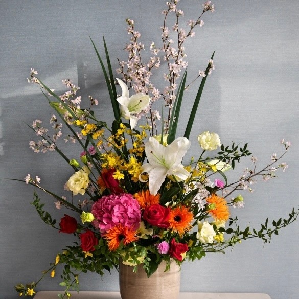 お祝いアレンジメント花2L（ロング）