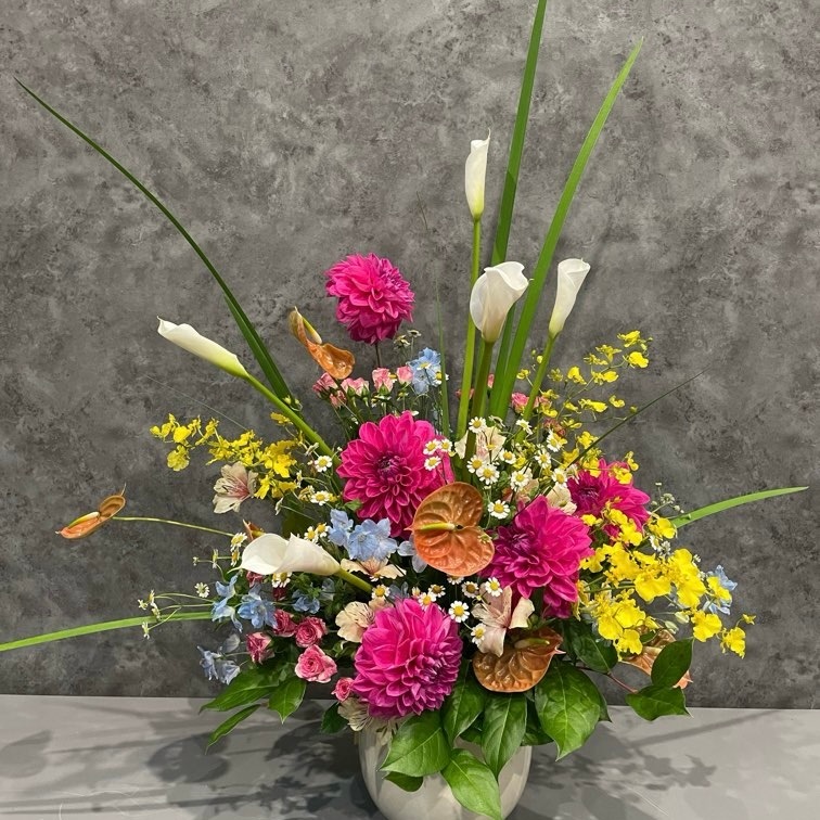 お祝いアレンジメント花2L（ロング）