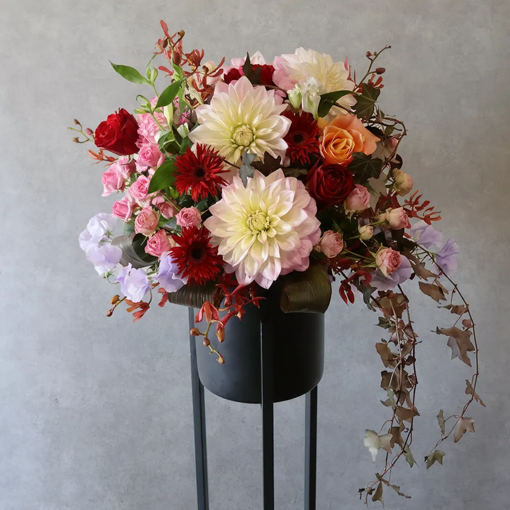 【省スペース設計】コンパクトスタンド2基セット　入り口周りを華やかに