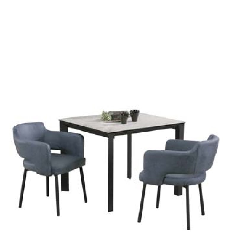 筑波産商】2人掛けダイニングセット グラナダ＆オウル 幅90  