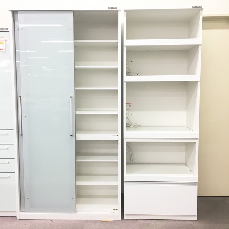 松田家具 レンジボード 食器棚 ハイタイプ 1200 ビガーレンジ ホワイト