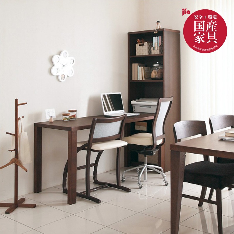 カリモクボナシェルタ学習机と本棚のセット