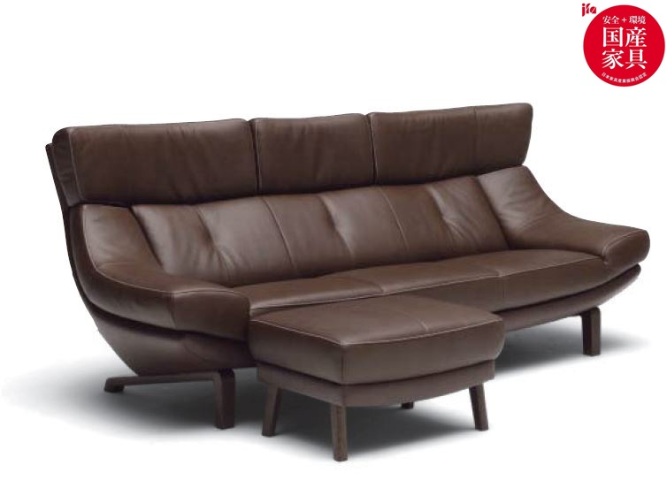 カリモク】3人掛け革張りソファ ベストセラー1位 ZU4603ZE リー―ベル