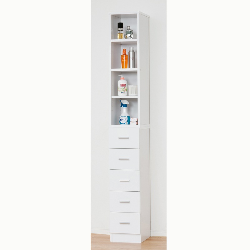 鏡面すきま収納 タオルストッカーW25 クロシオ　鏡面すきま収納　タオルストッカー　W25　27047　ホワイト-Ohkawa ONLINE SAITAMA