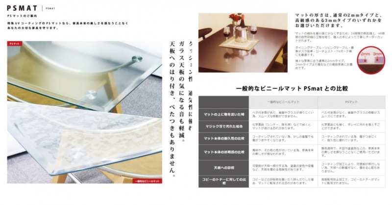 ウオチ】PSマット2mm karimokuテーブルDU533AK00 | すべての商品 