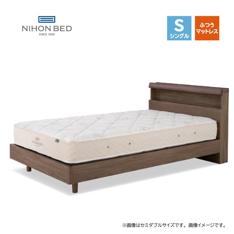 美品　シングルベッド　日本ベッド 日本ベッド】シングルベッドセット(レッグタイプ) セラーズシェルフ