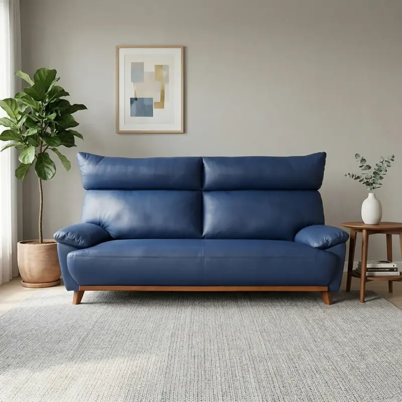 キヨ【3人掛け】プロテクトレザーソファ