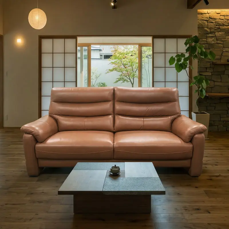 本革3人掛けソファ