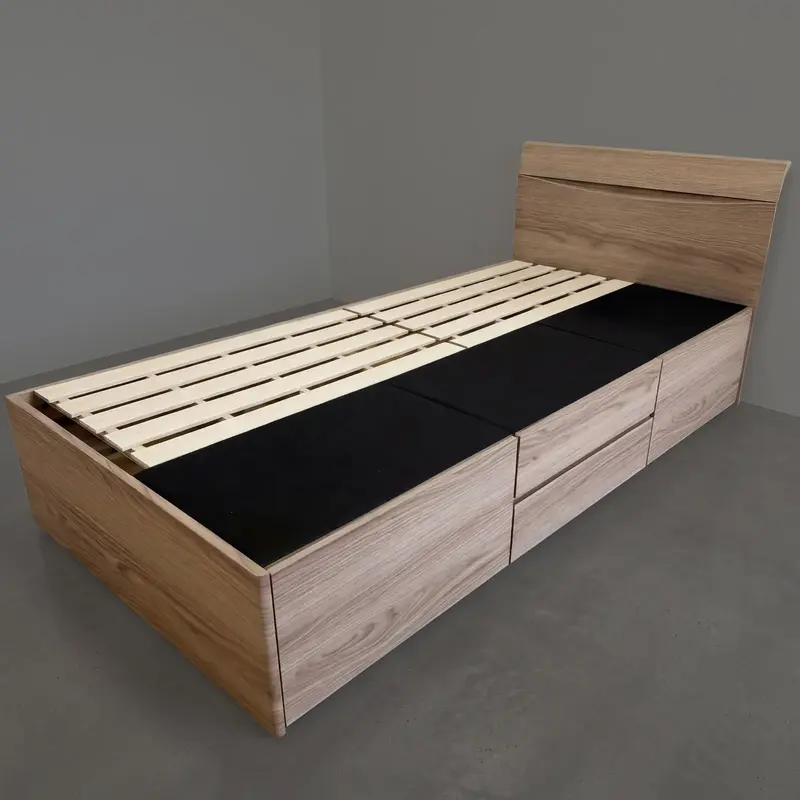 収納付きシングルベッドフレーム