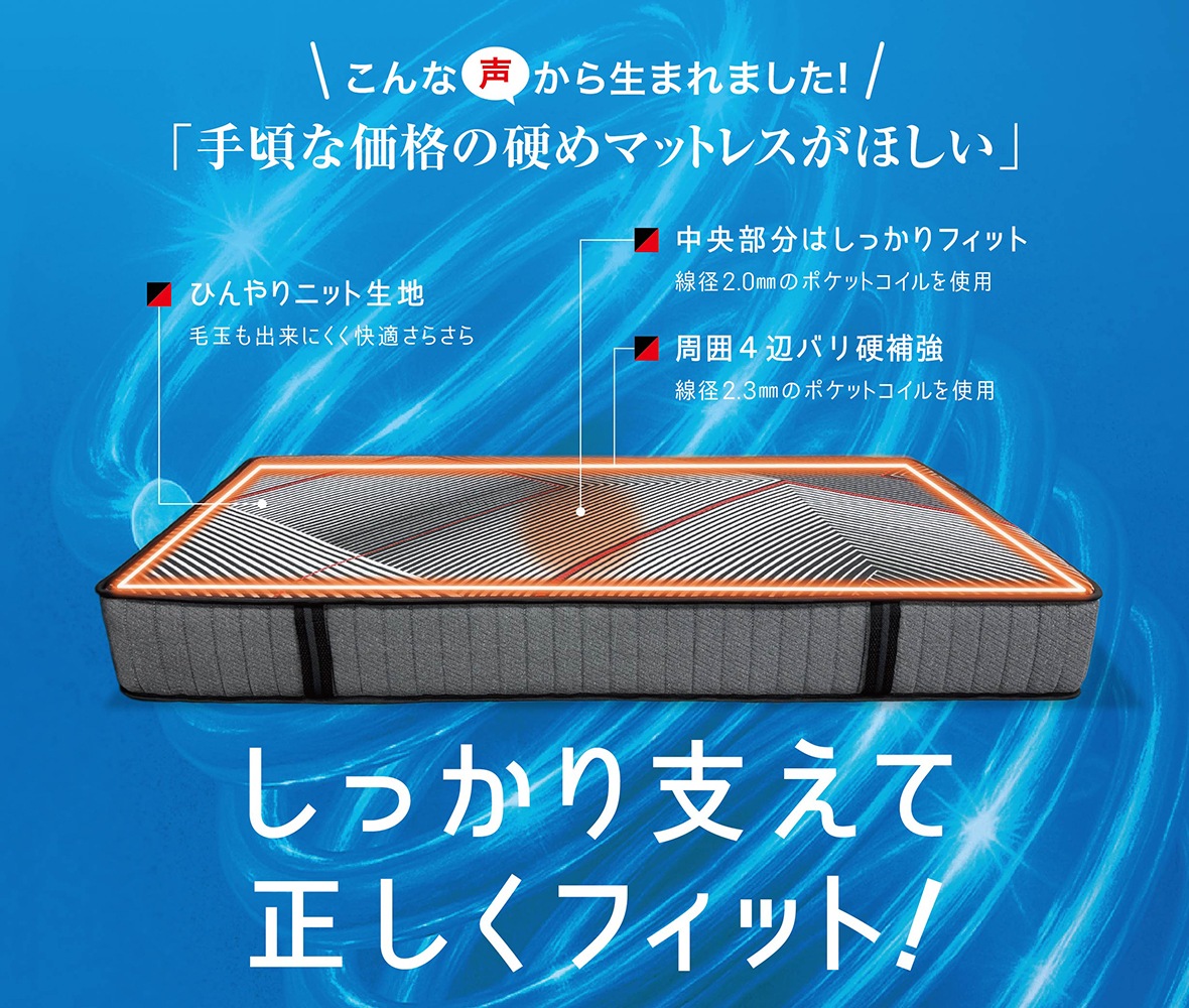 スリーピングキュア しっかりFIT マットレス
