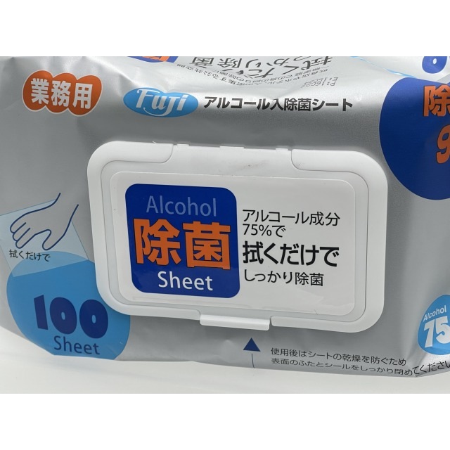 FUJIアルコール入除菌シート(100枚入)