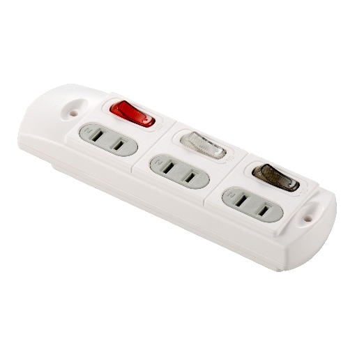 DIYタップ 個別スイッチ付き 3個口_HS-A1245W 00-1245｜通販ならオーム