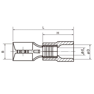 ニチフ 差込形接続端子 100個入_TMEDN480520F 00-4888｜通販なら