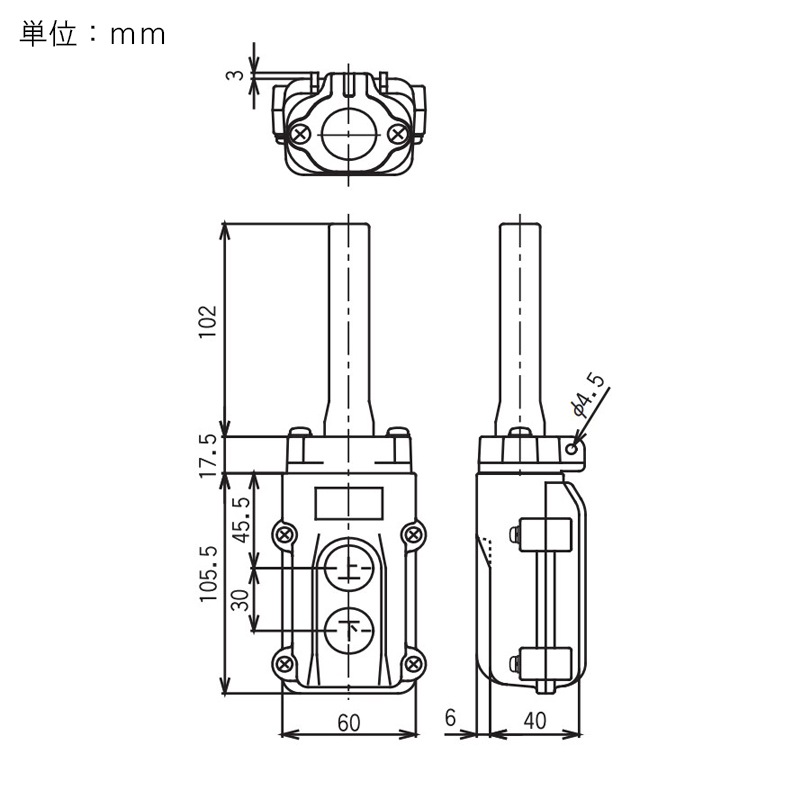 パトライト ホイスト用押しボタン開閉器 COB61｜COB61 00-8497｜通販