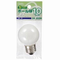 ��Ǯ�� �ߥ˥ܡ���� G50 E26 10W �ۥ磻�ȡ�LB-G5610-WLL 04-6559