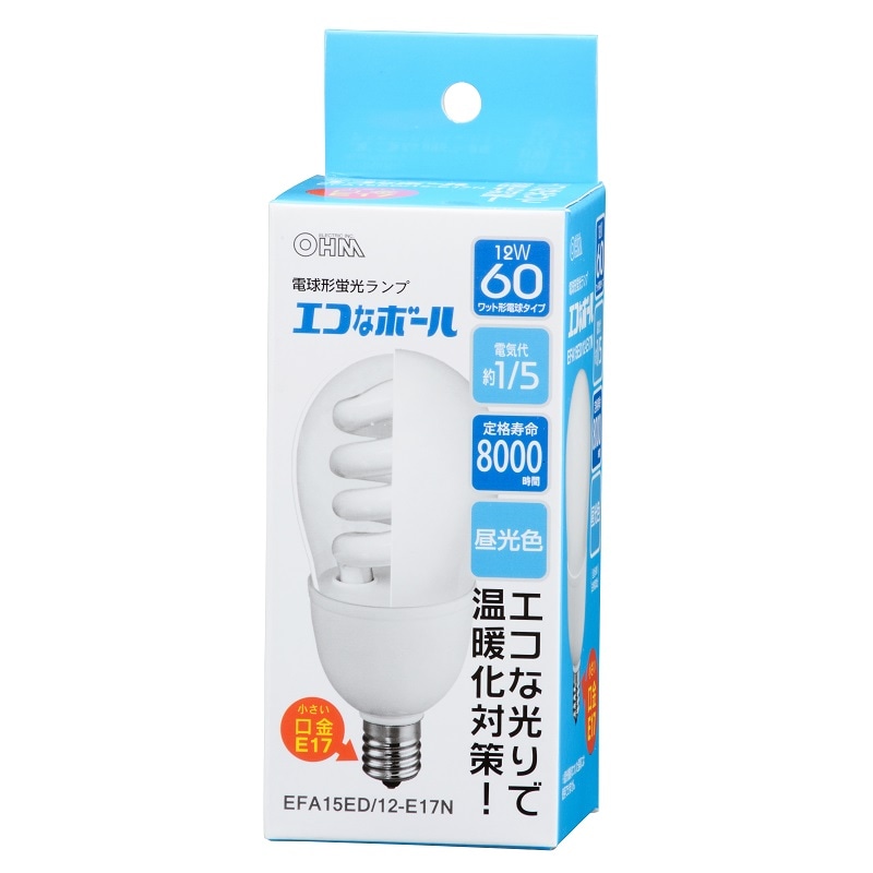 ECO de Q 12W E17型電球 10個セット ECO de Q 12W E17型電球 10個セット 電球形蛍光灯 スパイラル形
