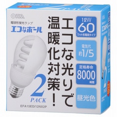 �����ʥܡ��� �ŵ���ָ��� E26 60W���� ����� 2������EFA15ED/12NX2P 04-5425