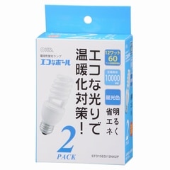 �����ʥܡ��� �ŵ���ָ��� E26 ���ѥ����� 60W���� ����� 2������EFD15ED/12NX2P 04-5496