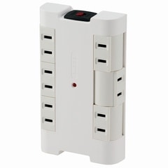 電源タップ 雷ガード 6個口 ブレーカー付 独立回転コンセント｜HS