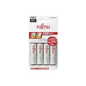 富士通 急速充電器＋単3充電池4本セット｜FCT344FXJST(FX) 17-0159