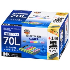 ڹ1ĥץ饹ۥץߴ IC6CL70L ֥å2+5INK-E70LB-6P+1 01-4258