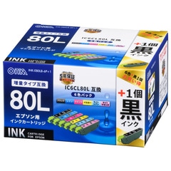 ڹ1ĥץ饹 ץߴ IC6CL80L ֥å2+5INK-E80LB-6P+1 01-4259