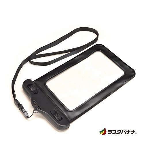 ラスタバナナ スマホ防水ケース Lサイズ 5.5インチ対応 ブラック