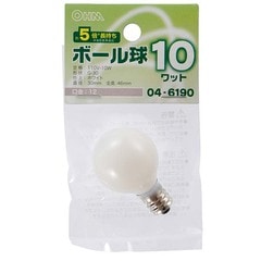 ��Ǯ�� �ߥ˥ܡ���� G30 E12 �ۥ磻�� 10W Ĺ��̿��LB-G3210-WLL 04-6190