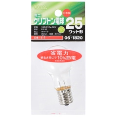 �ߥ˥���ץȥ��ŵ� E17 25W �ۥ磻�ȡ�LB-PS3725KJ-W 06-1820